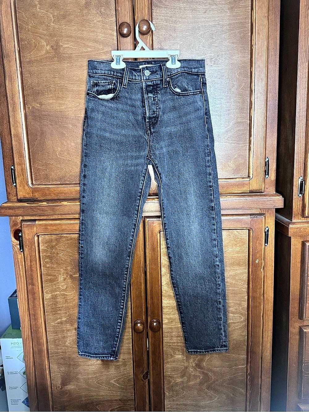 Levi's Wedgie Straight Jeans Skinny Black Waist 26